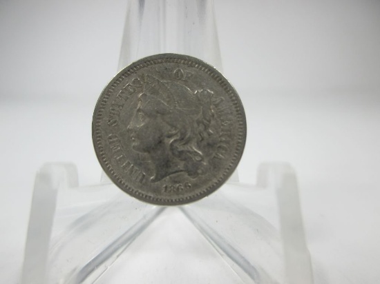 g-20 1866 U.S. 3 Cent Piece