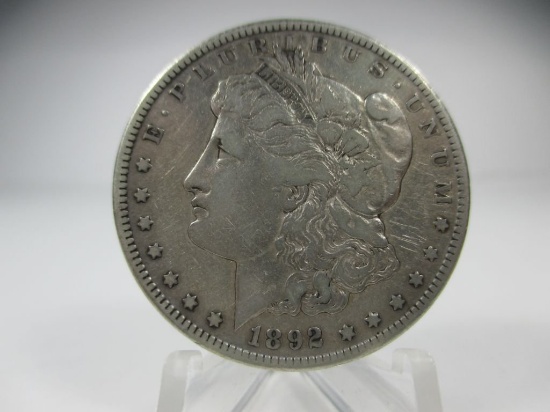 jr-32 VF 1892-CC Morgan Silver Dollar. Key Date