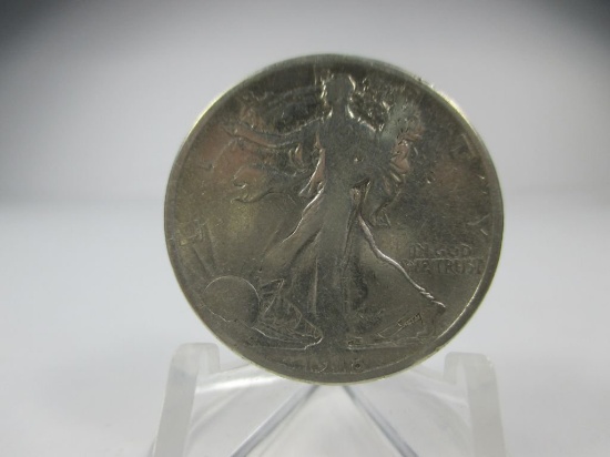 g-51 1918-S Reverse Mint Mark Walking Liberty Silver Half Dollar