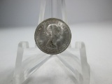 h-35 1962 Australia Silver 3 Pence. Gem BU