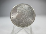 v-47 GEM BU  1890-S Morgan Silver Dollar. BETTER DATE