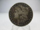 v-75 Fine 1890-CC Morgan Silver Dollar