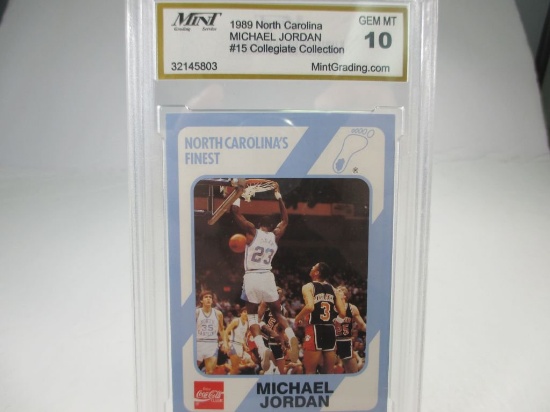 MGS GEM MT 10 1989 North Carolina Michael Jordan #15 Collegiate collection.