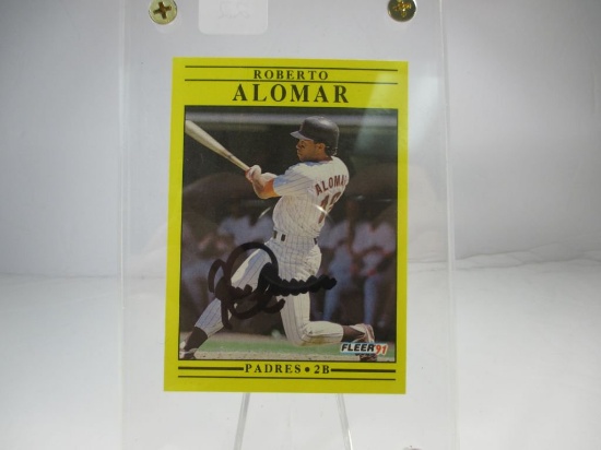 1991 Fleer Roberto Alomar Signature Card