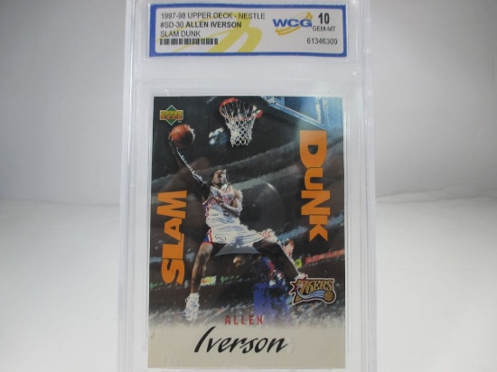 WCG GEM MT 10 1997-98 Upper Deck-Nestle #SD-30 Allen Iverson SLAM DUNK