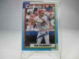 jr-126 Topps 1990 Tom Brunansky Autographed Baseball Card with COA.