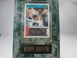 jr-132 1993 Manon Rheaume First Lady of Hockey Pro Prospects Card and frame.