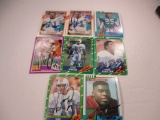 jr-61 8 Miami Dolphins Autographed Cards. Dan Marino, Louis Oliver, Jeff Cross, Richmond Webb, Mark
