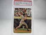 PSA GEM MT 10. 1987 Mother's Cookies #4 Mark McGwire Battling Follow Through