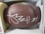 jr-85 Antonio Brown Pitts Stealers WR Autographed Football with COA. Very clear bright Silver Signat
