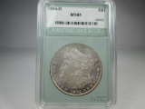 g-100 1904-0 GEM BU Morgan Silver Dollar. Last minted yr. at New Orleans