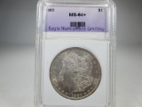 g-116 1880-p GEM BU Morgan Silver Dollar