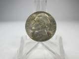 v-125 1945-S Silver War Nickel AU/UNC
