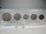 g-182 1954 US Type coin set in plastic holder
