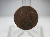 a-93 1853 US Half Cent. Cleaned