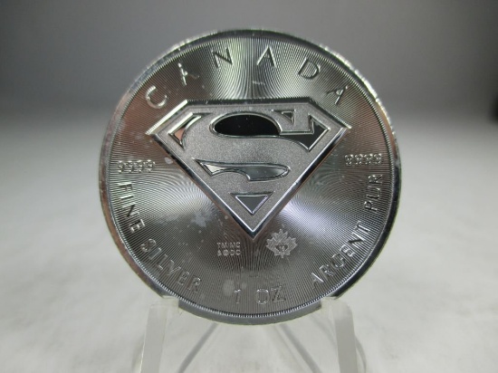 t-13 2016 Canada Silver Maple Leaf SUPERMAN 1oz .999 Silver