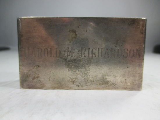 a-26 Harold M Richardson US NAVY Intelligence Officer Cigarette Pack Holder. With all the places he