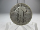 h-185 1927-D Standing Liberty Silver Quarter