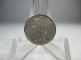 h-187 AU 1930 Mercury Silver Dime