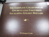 c-19 2000-2008 Complete 18 Coin set of Sacagawea Dollars and Stamp in book
