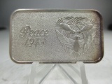 t-23 RARE 1973 PEACE 1oz .999 Silver Bar