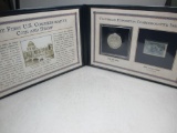 t-57 The first US Commemorative coin and stamp set. 1893 Columbian Expo Silver Half 1893 Columbus 1