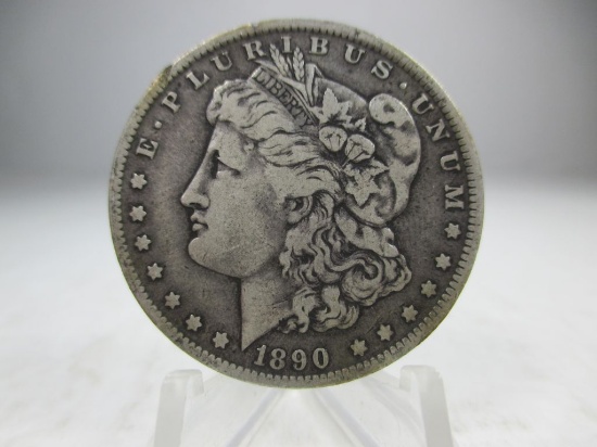 v-3 VF 1890-0 Morgan Silver Dollar
