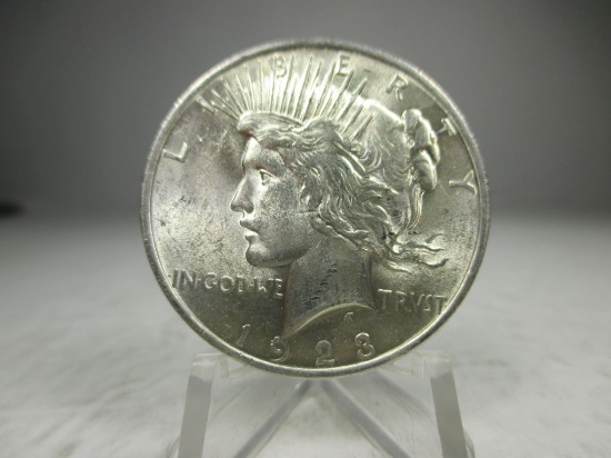v-9 GEM BU 1923 Peace Silver Dollar