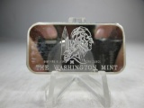 t-144 Washington Mint 1oz .999 Silver American Flag Bar