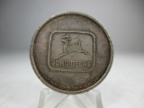 t-162 Vintage Toned. John Deere 730 Tractor 1oz .999 Silver Round