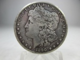 v-23 1890-S Morgan Silver Dollar VF Condition