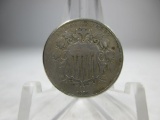 v-57 1867 US Shield Nickle