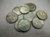 a-79 10 40% Silver Kennedy Half Dollars