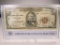 t-87 1929 Cleveland $50 Brown Seal note in plastic holder.