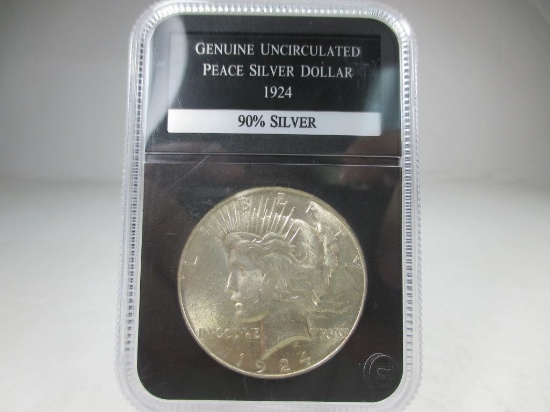 t-118 UNC 1924-P Peace Silver Dollar