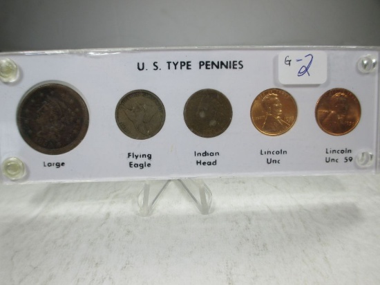 g-2 US Penny Type Coin Set in capitol plastic holder