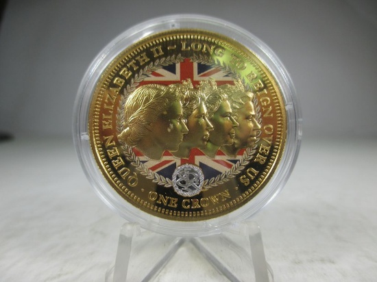 t-23 2015 Great Brittan 1 Crown. Queen Elizabeth the Second Comm. Coin