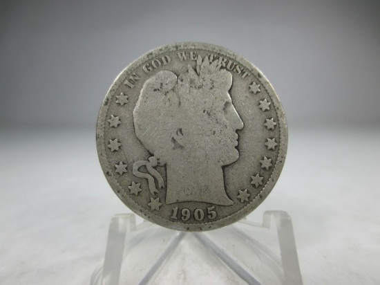 g-45 1905-S Barber Silver Half Dollar