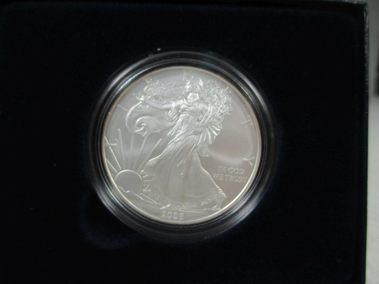 g-70 2008 American Silver Eagle in mint box