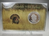 t-157 North American Wild Turkey Grand Slam Silver round in plastic holder