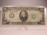 t-162 1934-A $20 Light Green Seal Legal Tender Note