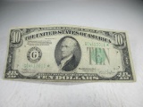 t-10 1934-C $10 STAR Note. Light Green Seal legal tender. RARE