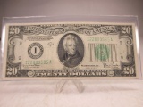 t-39 Gem Crisp Unc 1934-D $20 Light Green Seal Legal Tender Note. Mint condition