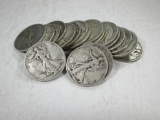 g-6 Full roll of 20 Walking Liberty Silver Half Dollars