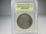 t-89 UNC 1882-0/S Vam 4 TOP 100 Morgan Silver Dollar.