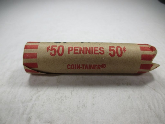 t-14 Full unsearched roll of Lincoln wheat cents