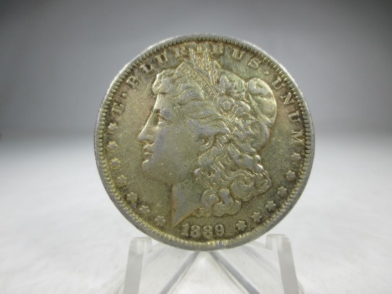 t-19 1889-P Morgan Silver Dollar. Gold Toned Color