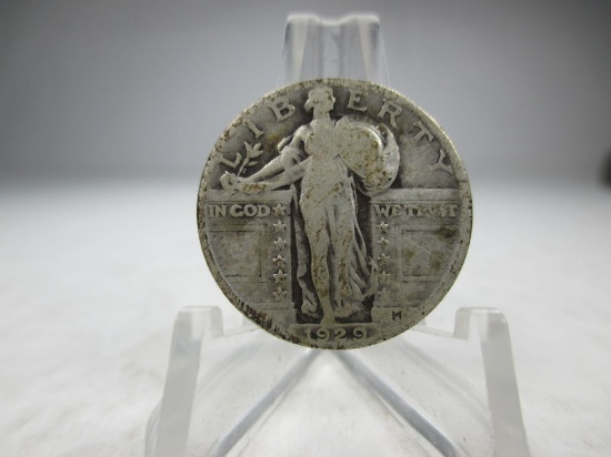 t-24 1929-P Standing Liberty Silver Quarter. Full Date