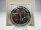 t-78 Barack Obama Noble Prize Comm. Colorized Silver Medal with OCA