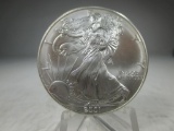 t-95 GEM BU 2001 American Silver Eagle right from the roll.